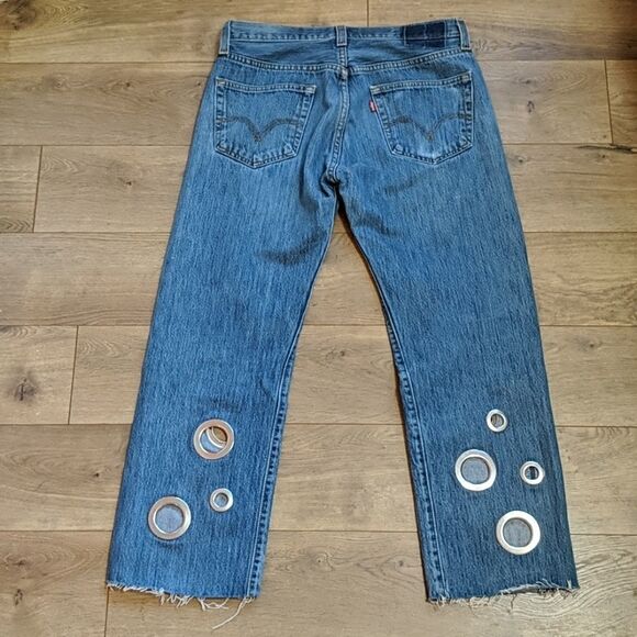 Kendall And Kylie Re-purposed Levi’s 501 Jeans Medium - Picture 7 of 11